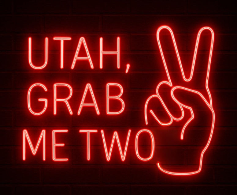 Utah grab me two neon sign