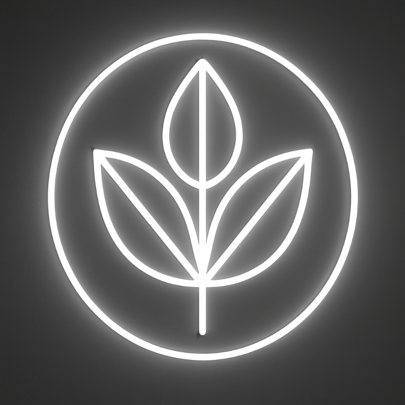 circle of nature neon sign