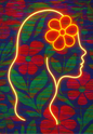 I see in blooms neon wall art
