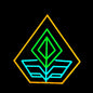 inner bloom geometric neon sign