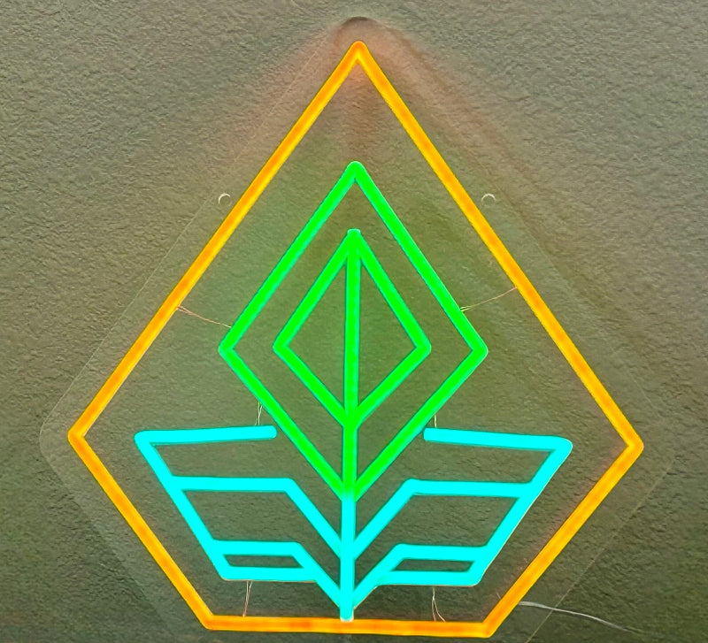 inner bloom geometric neon sign
