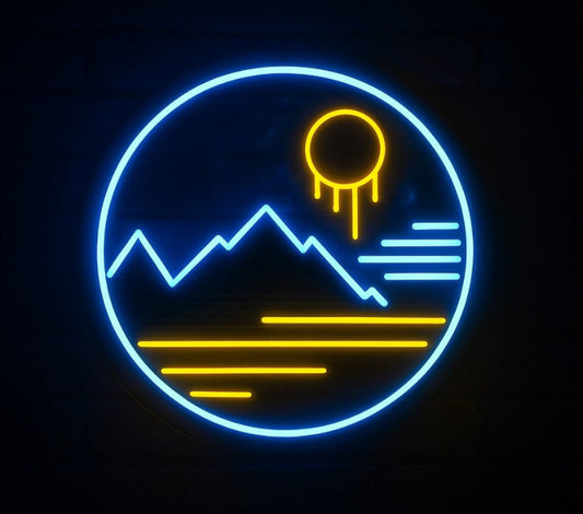 lunar drip moon neon sign