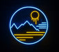 lunar drip moon neon sign