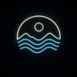 moon tides neon sign