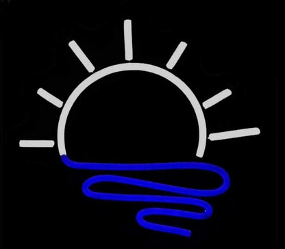 ocean sunset neon sign