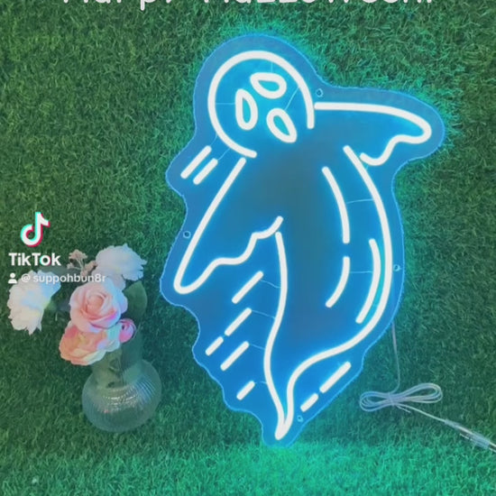 ghost neon sign