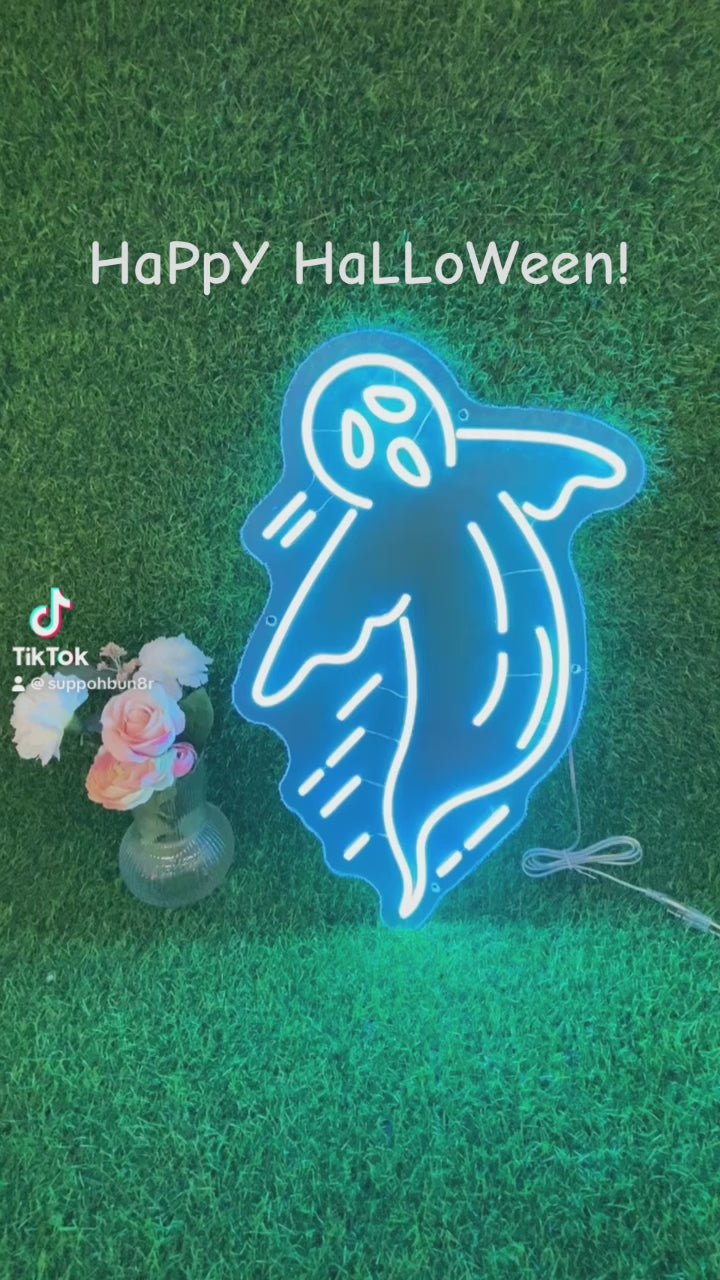 ghost neon sign