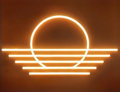 rise anyway geometric neon sign