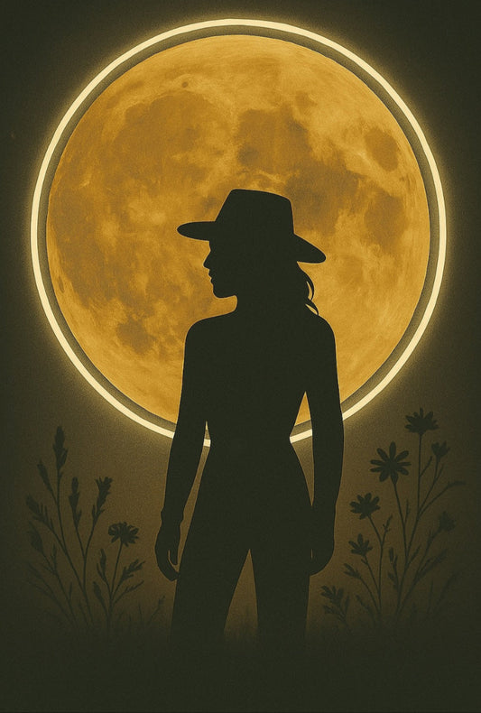 she blooms at night neon moon wall art