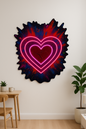 splatterproof heart neon art