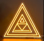 stillness triangle neon sign