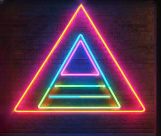 the ascent geometric neon sign