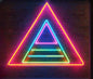 the ascent geometric neon sign