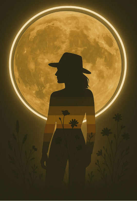 the wildflower glow neon moon wall art