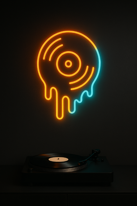 vinyl drip record neon sign 1