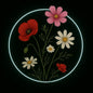 wildflowers in bloom neon wall art